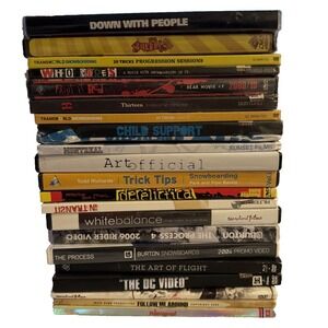 Snowboarding DVD Lot 21 Burton DC Transworld Rare Films Some New Sealed Sticker